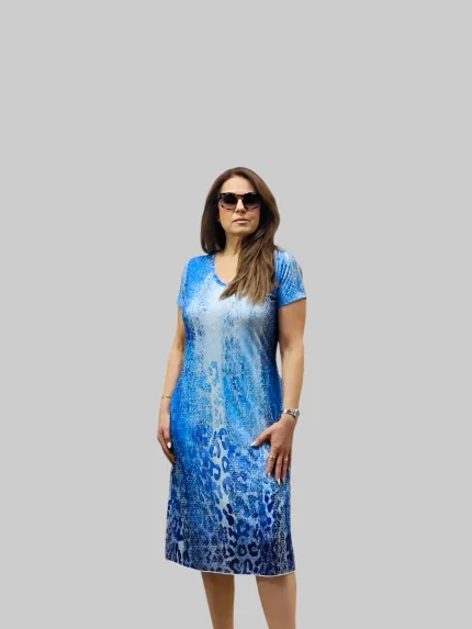 Vestido azul print