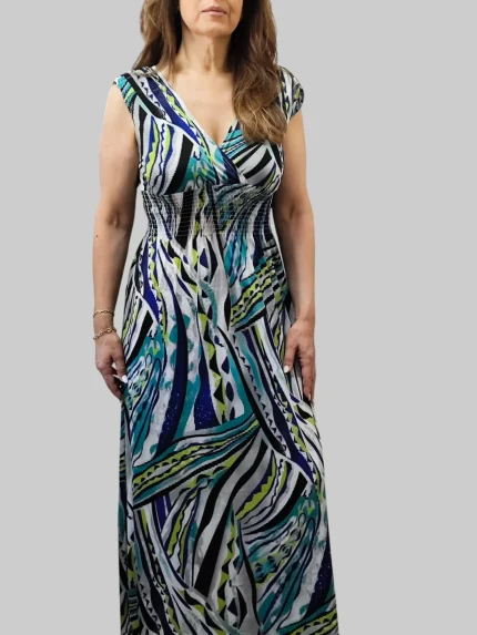 Vestido estampado geometrico