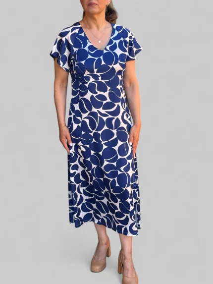 Vestido estampado evasé